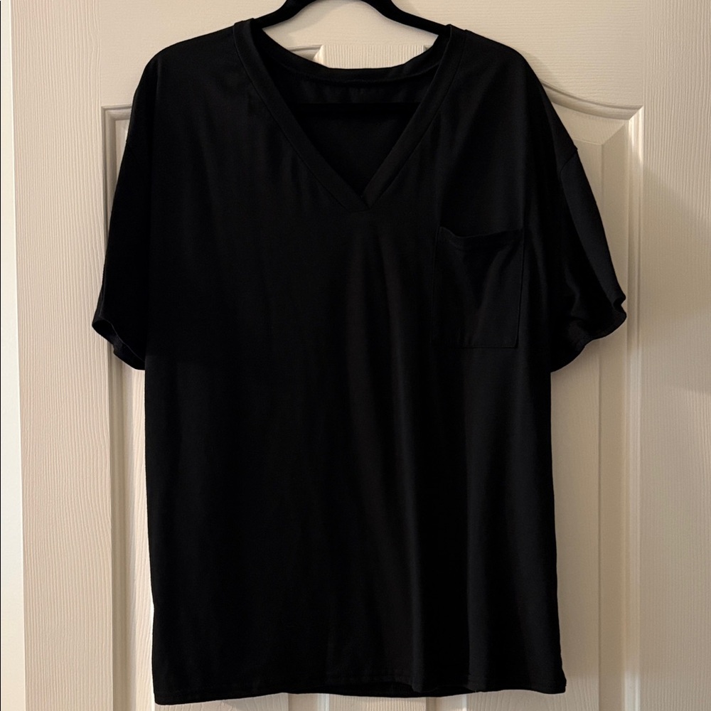 Black V-Neck Shirt